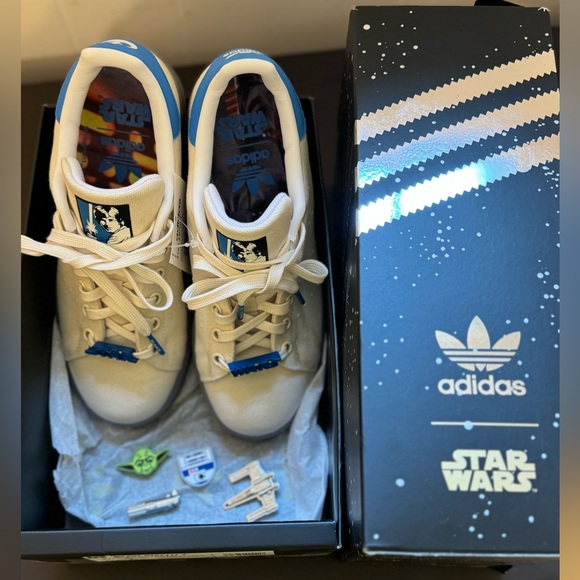 40th Anniversary Empire Strikes Back limited edition Adidas Stan Smith boys sz5 - Picture 2 of 7
